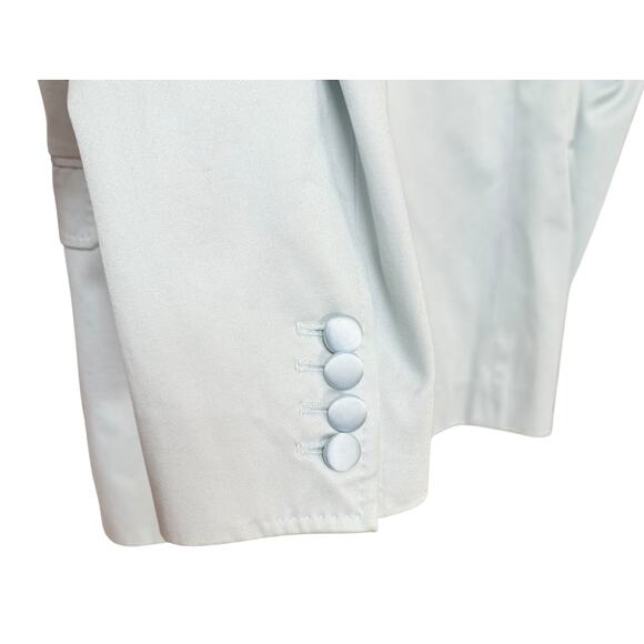 Dolce & Gabbana Light Blue Cotton Blend Blazer Size 46 Authentic Button Closure - Picture 7 of 16